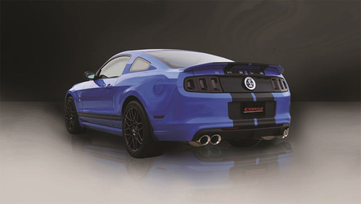 Corsa 13-13 Ford Mustang Shelby GT500 5.8L V8 Polished Sport Axle-Back Exhaust.