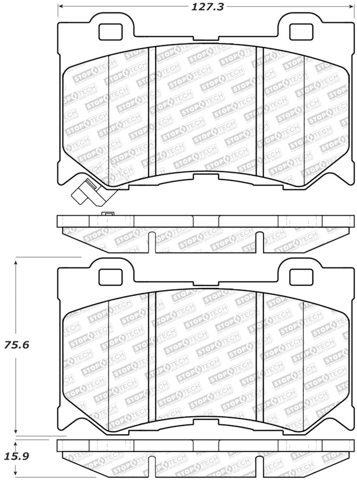 StopTech Street Select Brake Pads - Front.