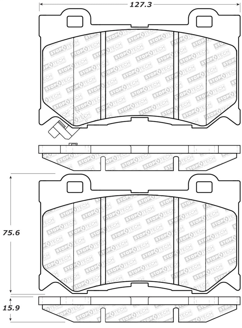 StopTech Street Select Brake Pads - Front.