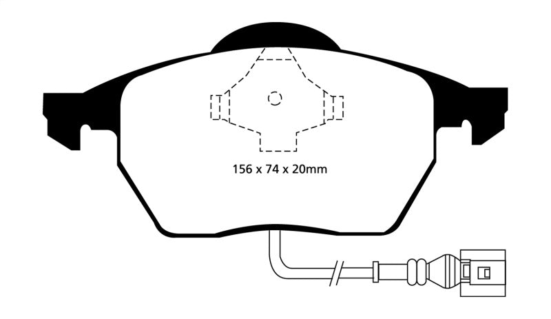 EBC 99-06 Audi TT 1.8 Turbo Redstuff Front Brake Pads.