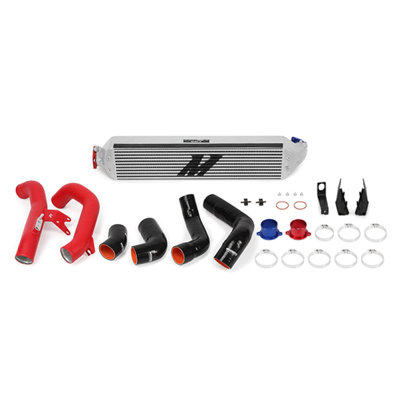 Mishimoto 2016+ Honda Civic 1.5T / 2017+ Honda Civic Si Silver Intercooler Kit w/Red Pipes.