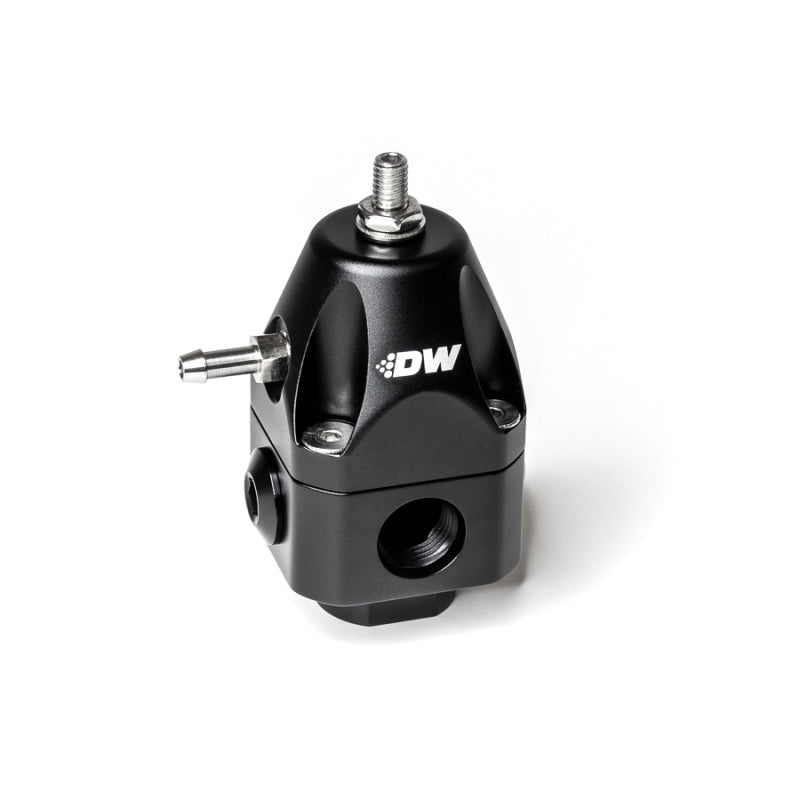 DeatschWerks DWR1000c Adjustable Fuel Pressure Regulator Dual 6AN Inlet and 6AN Outlet - Black.