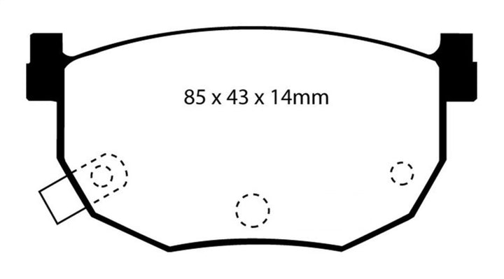 EBC 99-01 Hyundai Elantra 2.0 Redstuff Rear Brake Pads.