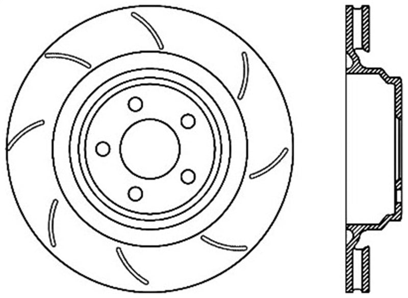 StopTech SportStop 06-09 Chrysler SRT-8 Rear Left Drilled & Slotted Rotor.