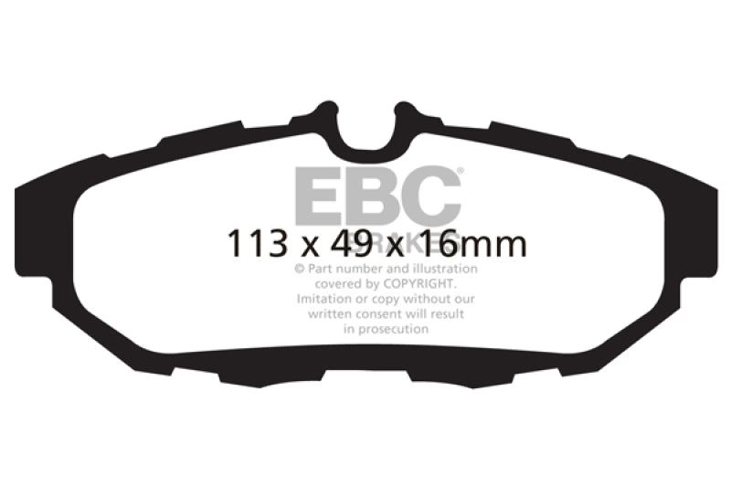 EBC 10-14 Ford Mustang 3.7 Yellowstuff Rear Brake Pads.