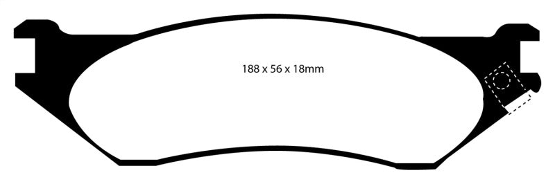 EBC 04-06 Dodge Durango 3.7 Greenstuff Front Brake Pads.