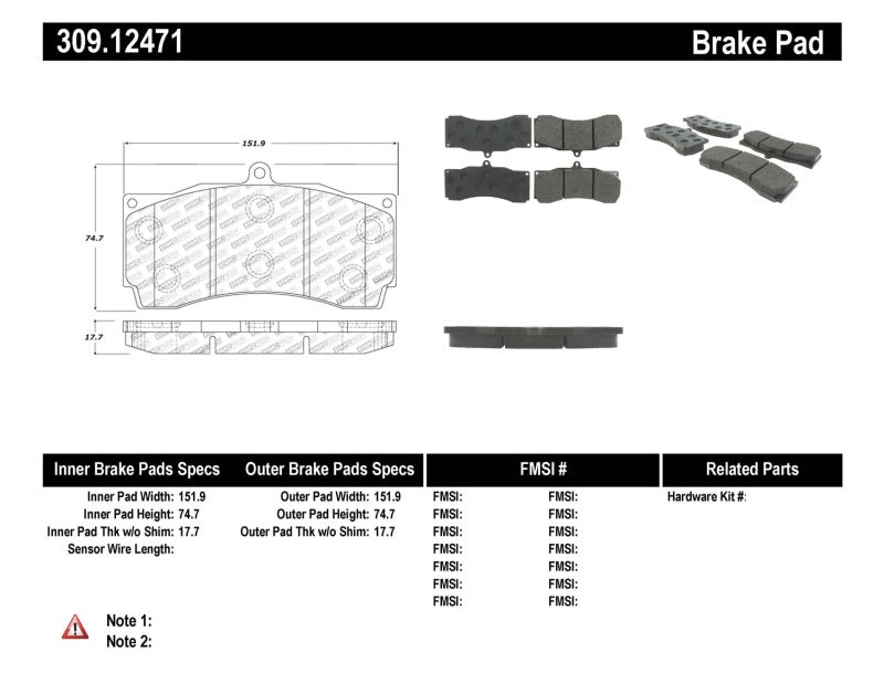 StopTech Performance Brake Pads.