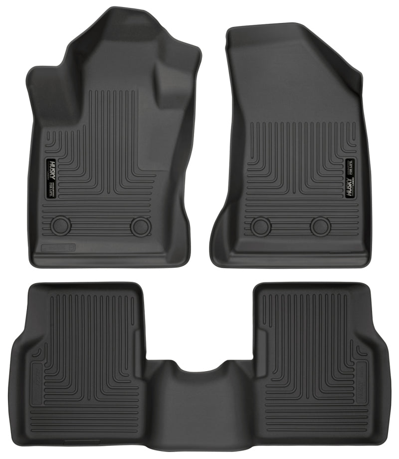 Husky Liners 2017 Jeep Compass Weatherbeater Black Front & 2nd Seat Floor Liners.