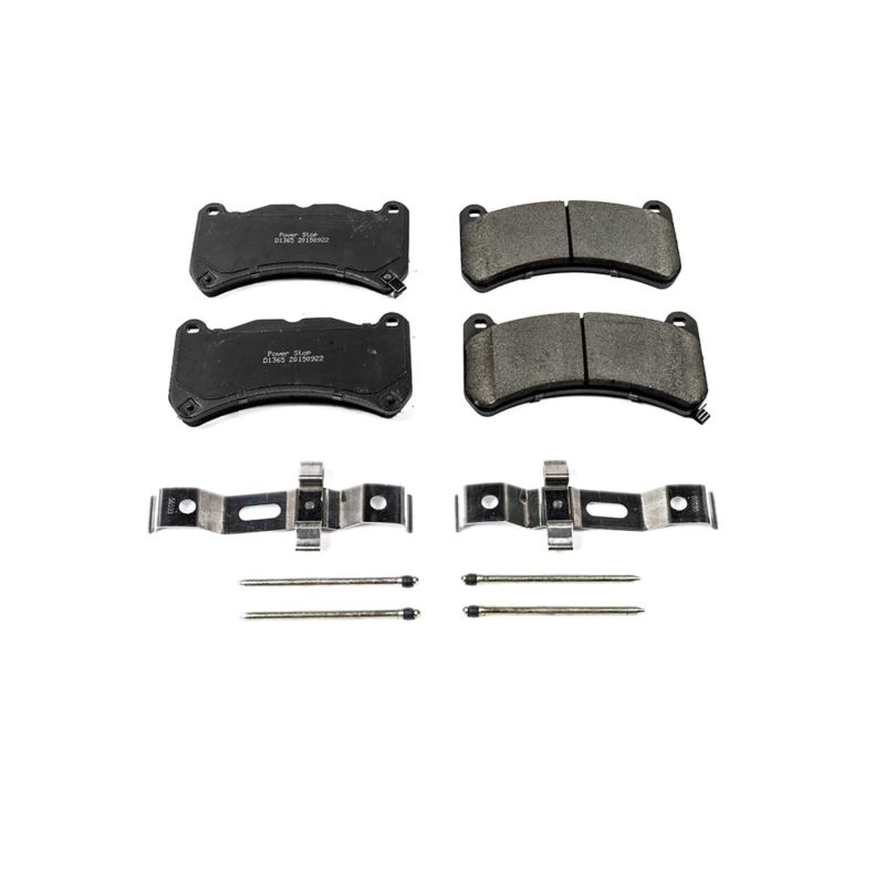 Power Stop 13-14 Ford Mustang Front Z17 Evolution Ceramic Brake Pads w/Hardware.