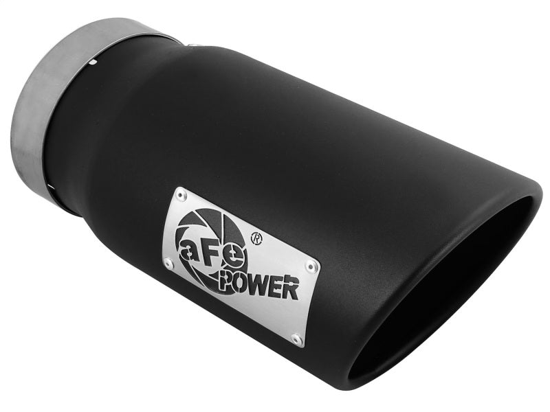 aFe Diesel Exhaust Tip Bolt On Black 5in Inlet x 6in Outlet x 12in Long.
