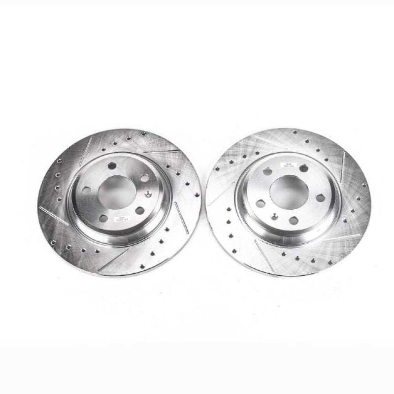 Power Stop 09-19 Audi A4 Rear Evolution Drilled & Slotted Rotors - Pair.