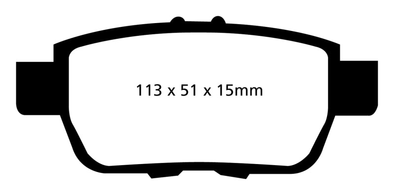 EBC 09-14 Acura TL 3.5 Redstuff Rear Brake Pads.