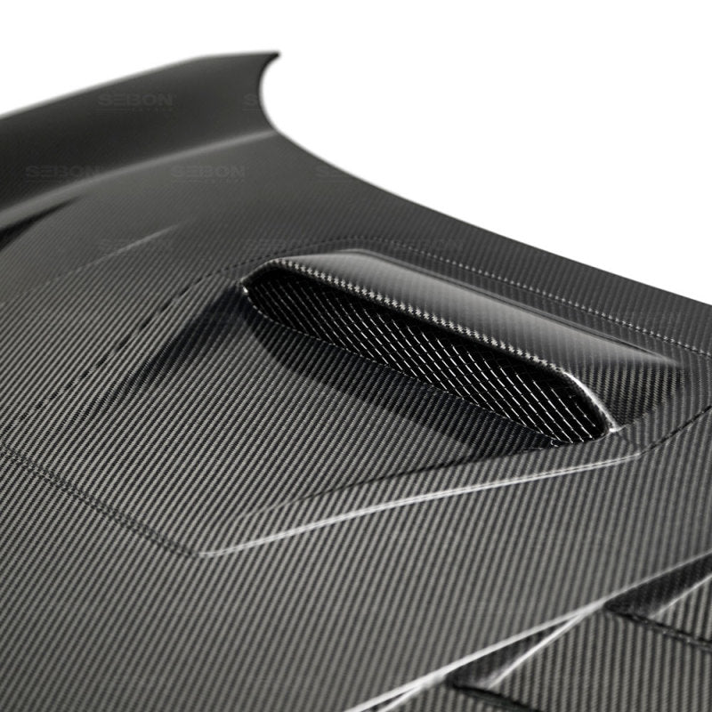 Seibon 17-18 Honda Civic Type-R TS-Style Carbon Fiber Hood.