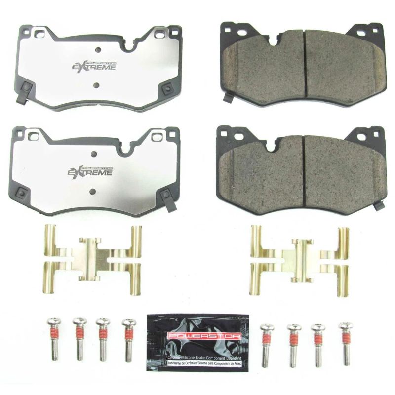 Power Stop 2020 Chevrolet Corvette Front Z26 Extreme Street Brake Pads w/Hardware.