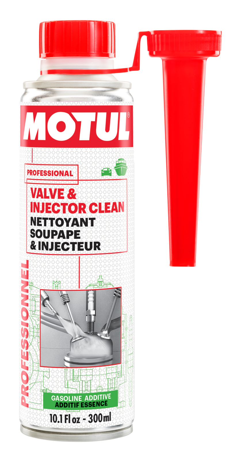 Motul 300ml Valve and Injector Clean Additive - Single.