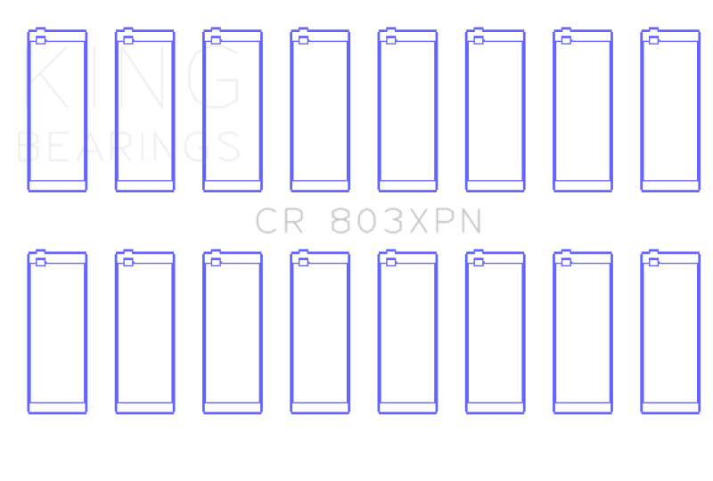 King 55-67 Ford 265/283/302/327 V8 (Size STD) Performance Rod Bearing Set.