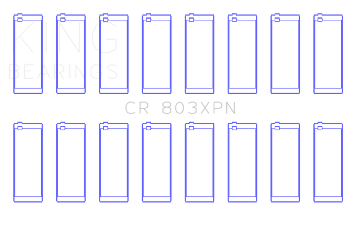 King 55-67 Ford 265/283/302/327 V8 (Size STD) Performance Rod Bearing Set.