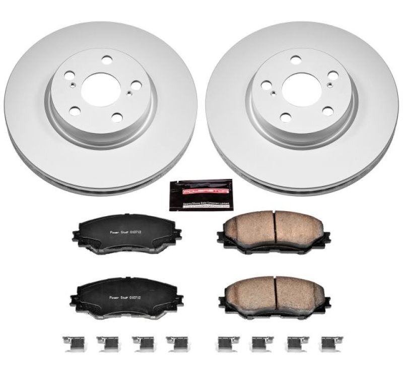 Power Stop 09-10 Pontiac Vibe Front Z17 Evolution Geomet Coated Brake Kit.