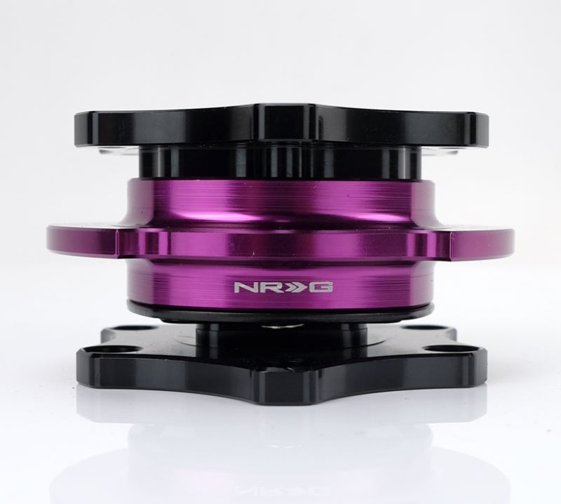 NRG Quick Release SFI SPEC 42.1 - Shiny Black Body / Shiny Purple Ring.