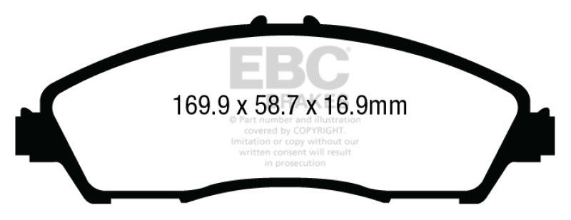 EBC 14+ Acura MDX 3.5 Greenstuff Front Brake Pads.