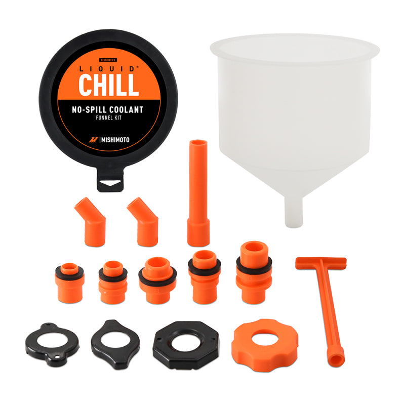 Mishimoto No-Spill Coolant Funnel Kit 15pc Set.