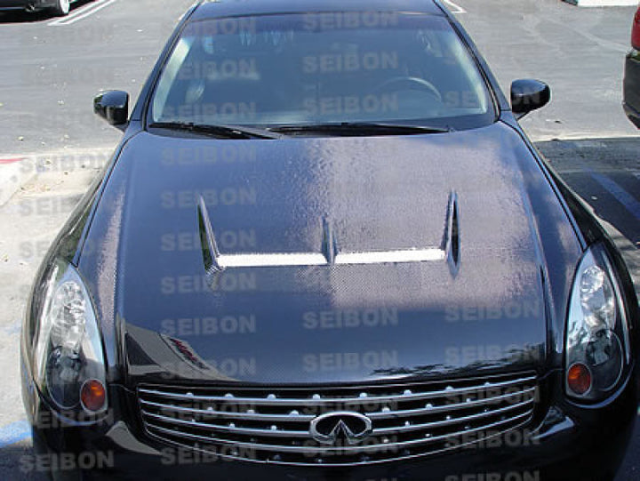 Seibon 03-07 Infiniti G35 Coupe JS Carbon Fiber Hood.