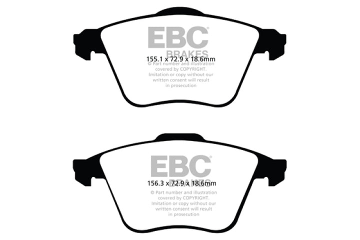 EBC 07-13 Mazda 3 2.3 Turbo Yellowstuff Front Brake Pads.