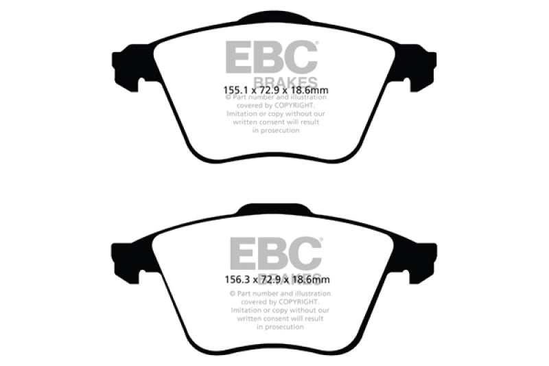 EBC 07-13 Mazda 3 2.3 Turbo Redstuff Front Brake Pads.