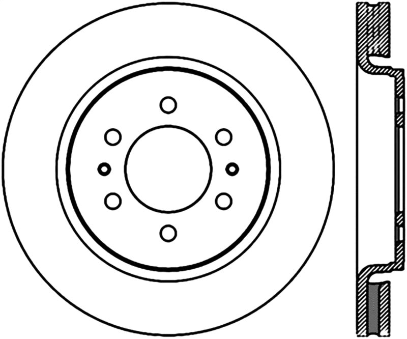 StopTech Slotted Sport Brake Cryo Rotor 07-12 Ford Expediton.