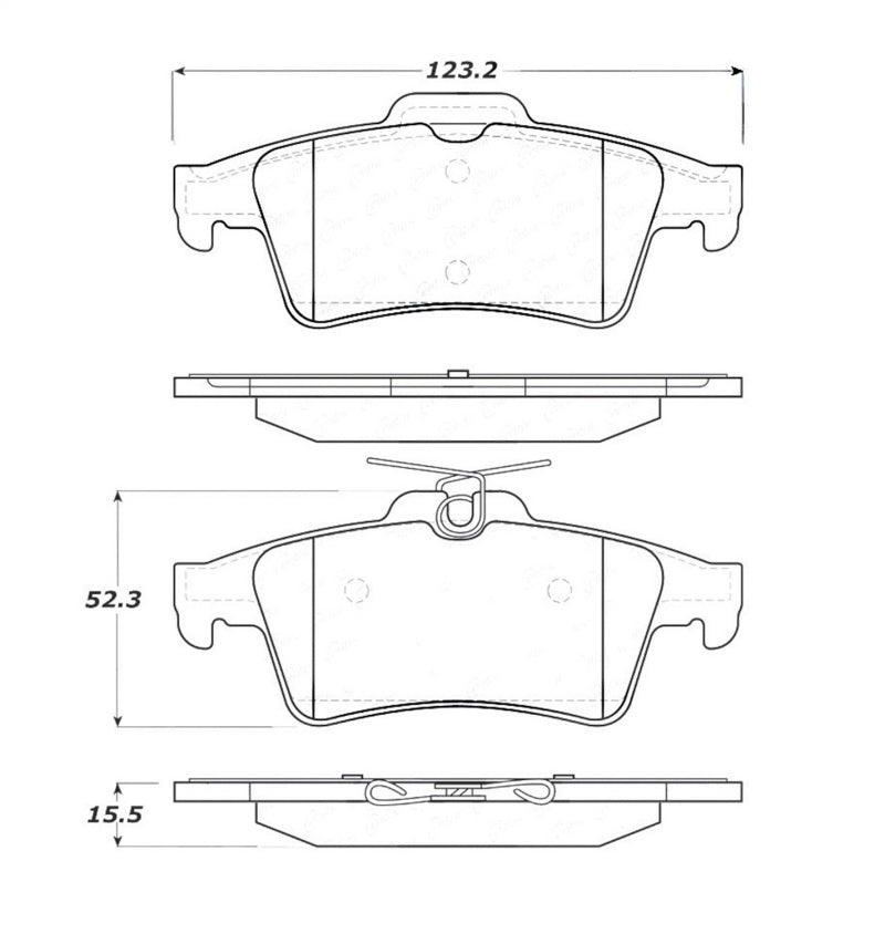 StopTech Street Touring 07-09 Mazdaspeed3 / 06-07 Mazdaspeed6 Rear Brake Pads.