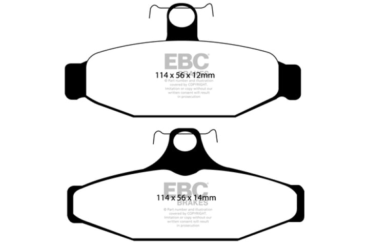 EBC 90-00 Aston Martin Vantage 5.3 (Twin Supercharged)(AP) Yellowstuff Rear Brake Pads.