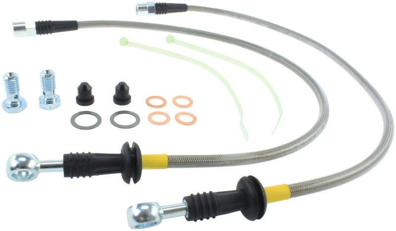 StopTech 02-06 Mini & Mini S Stainless Steel Front Brake Line Kit.