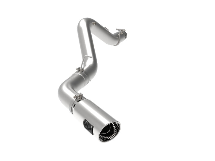aFe Large Bore-HD 5 IN 409 SS DPF-Back Exhaust System w/Polished Tip 20-21 GM Truck V8-6.6L.
