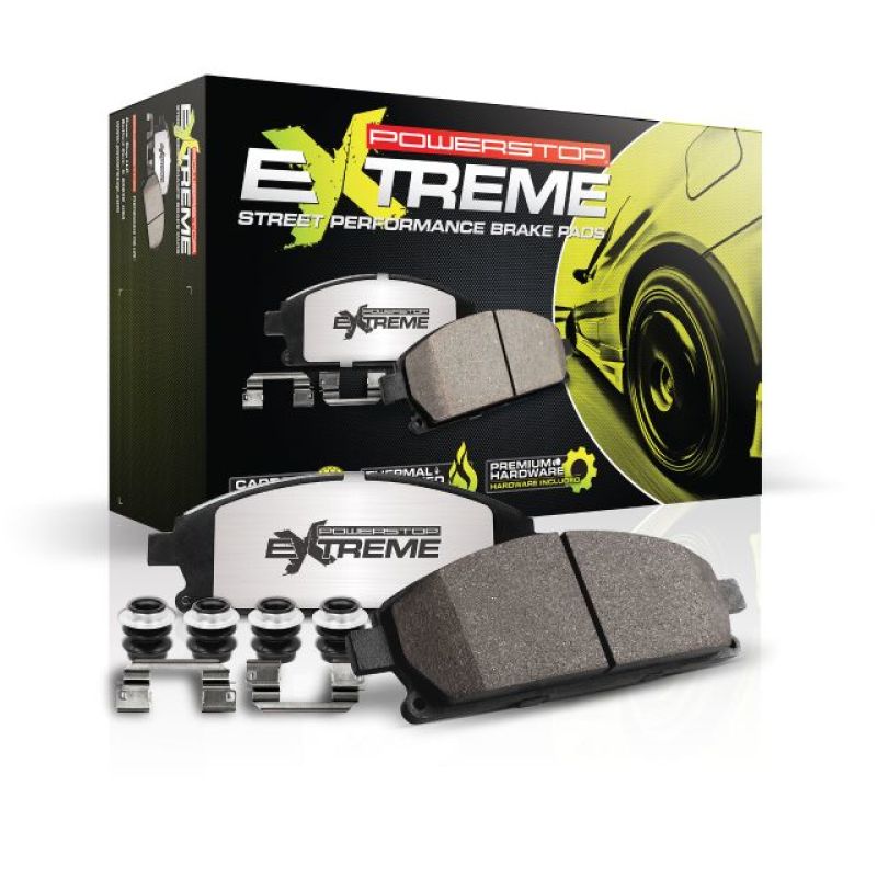 Power Stop 15-19 Ford Mustang Rear Z26 Extreme Street Brake Pads w/Hardware.