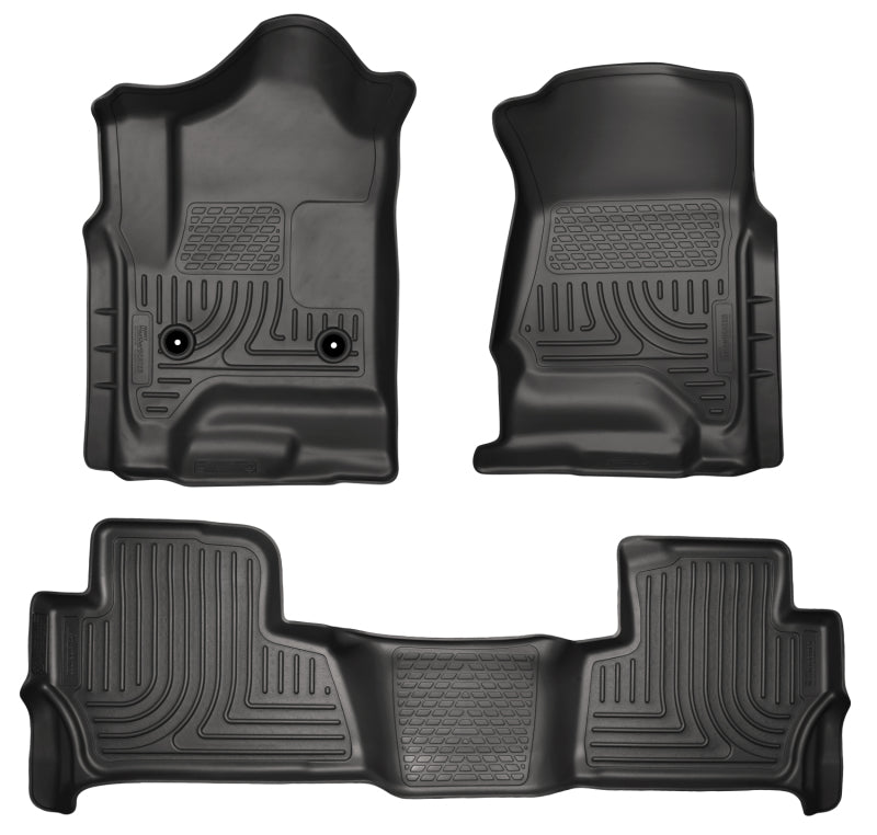 Husky Liners 2015 Chevy/GMC Tahoe/Yukon WeatherBeater Combo Black Floor Liners.