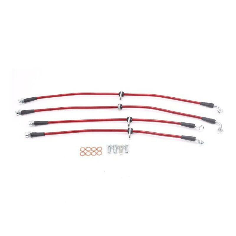 Power Stop 02-06 Acura RSX Front & Rear SS Braided Brake Hose Kit.