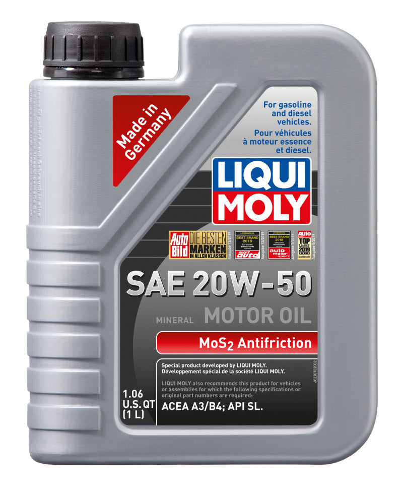 LIQUI MOLY 1L MoS2 Anti-Friction Motor Oil 20W50.