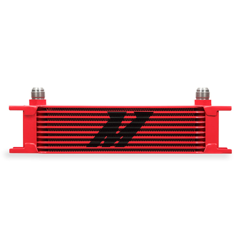 Mishimoto Universal 10 Row Oil Cooler - Red.