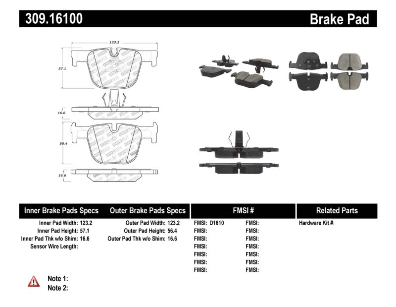 StopTech Performance Brake Pads.