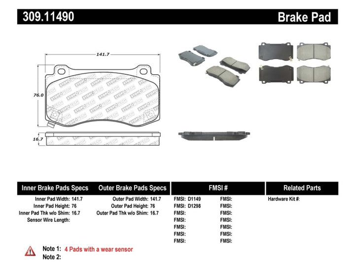 StopTech Performance 06-08 Dodge Magnum SRT-8 / 06-09 Charger SRT-8 / 09-10 Challenger SRT-8 / 06-1.