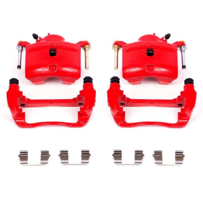 Power Stop 13-15 Acura ILX Front Red Calipers w/Brackets - Pair.