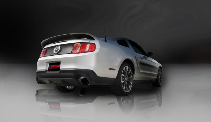 Corsa 11-14 Ford Mustang GT/Boss 302 5.0L V8 Black Sport Axle-Back Exhaust.