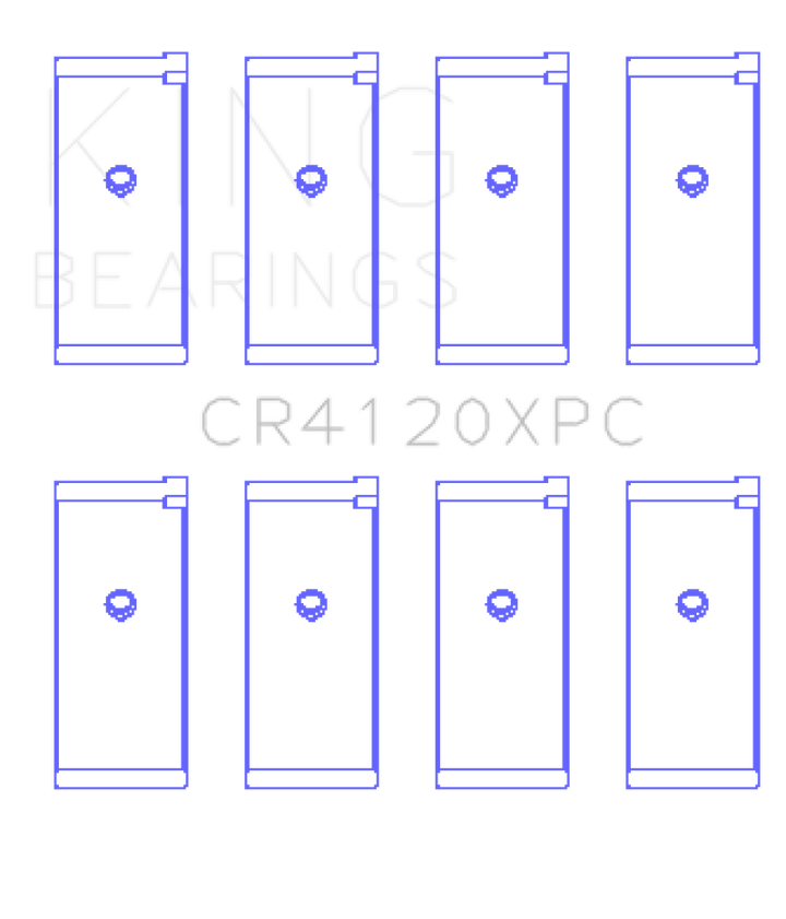 King Mitsubishi 4G63/4G64 (Size STD) Performance Coated Connecting Rod Bearing - Set of 4.