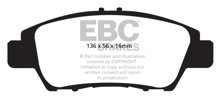 EBC 10-15 Honda CR-Z 1.5LL Hybrid Redstuff Front Brake Pads.