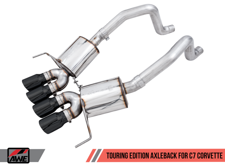 AWE Tuning 14-19 Chevy Corvette C7 Z06/ZR1 Touring Edition Axle-Back Exhaust w/Black Tips.