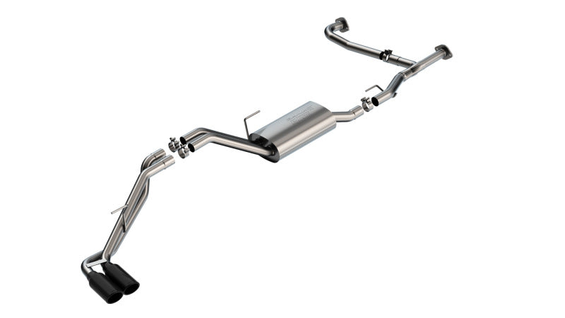 Borla 22-23 Nissan Frontier 3.8L V6 2WD/4WD AT S-Type Catback Exhaust - Black Chrome Tips.