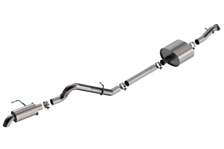 Borla 21-22 Ford Bronco 2.7L 2DR/4DR T-304 Stainless Steel Cat-Back Touring Exhaust - Brushed.