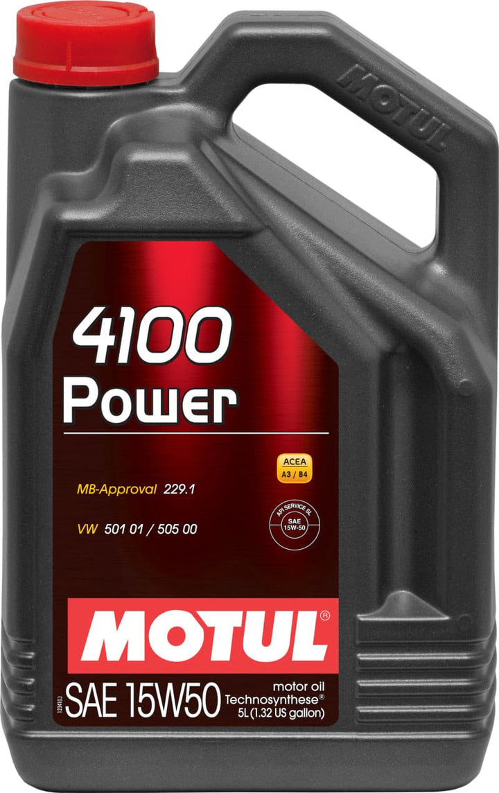 Motul 5L Engine Oil 4100 POWER 15W50 - VW 505 00 501 01 - MB 229.1.