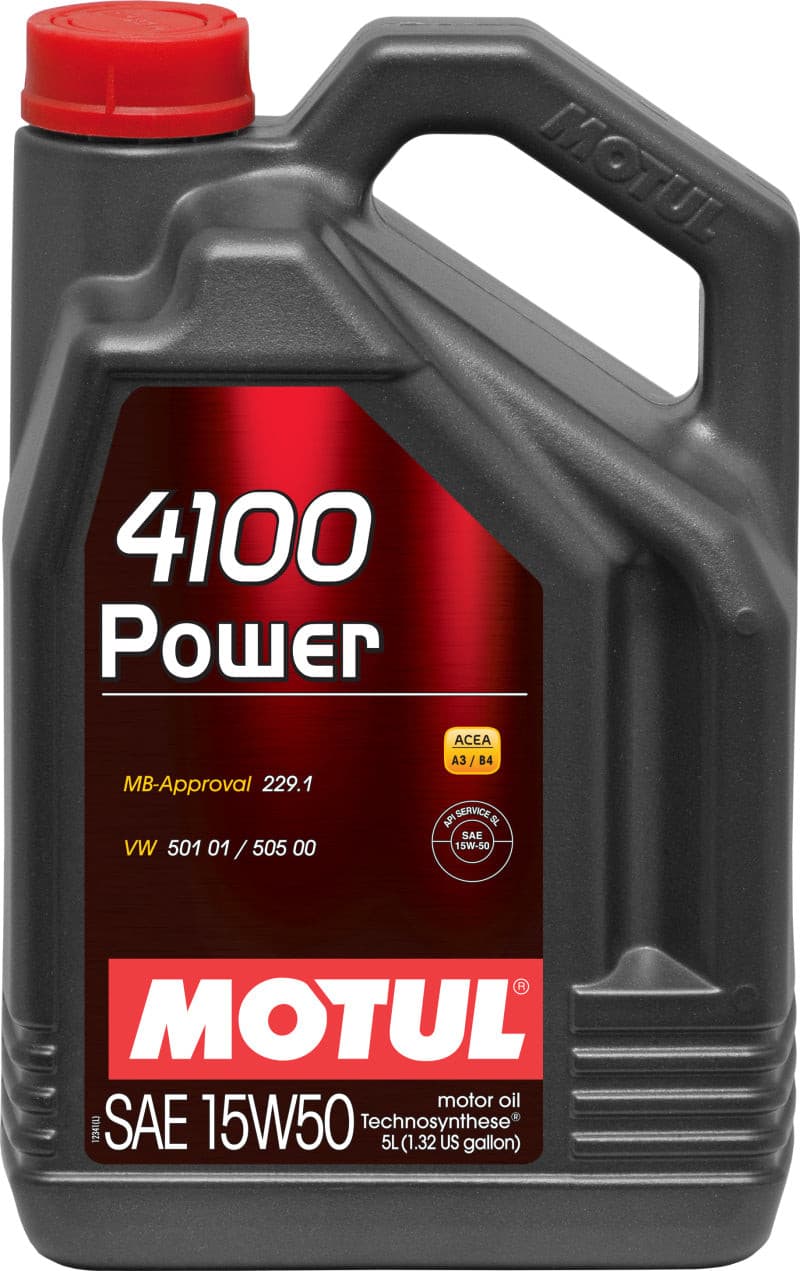 Motul 5L Engine Oil 4100 POWER 15W50 - VW 505 00 501 01 - MB 229.1.