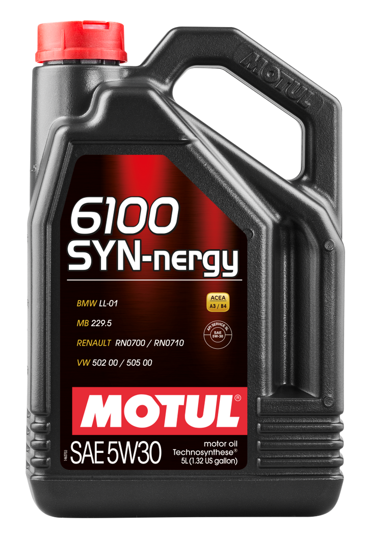 Motul 5L Technosynthese Engine Oil 6100 SYN-NERGY 5W30 - VW 502 00 505 00 - MB 229.5.